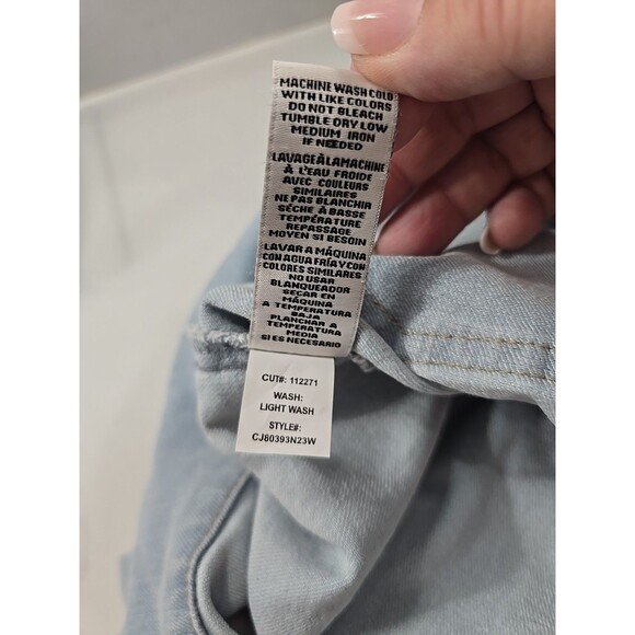 Celebrity Pink Shorts One Piece Jumpsuit Womens Med Romper Denim Jumper Stretch - Picture 7 of 7